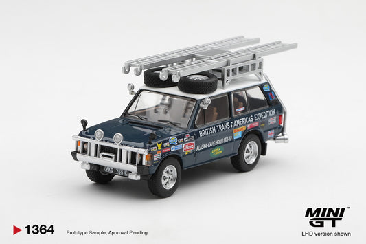 * PRE ORDER * MINI GT #1364 1/64 Range Rover 1971 British Trans-Americas Expedition (VXC-765K) (LHD)