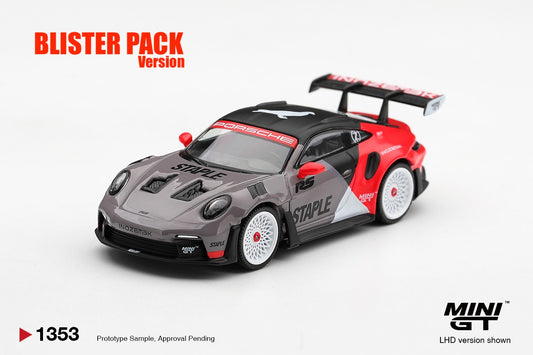 * PRE ORDER * MINI GT #1353 1/64 Porsche 911 GT3 RS STAPLE x INOZETEK (LHD) * BLISTER PACK *