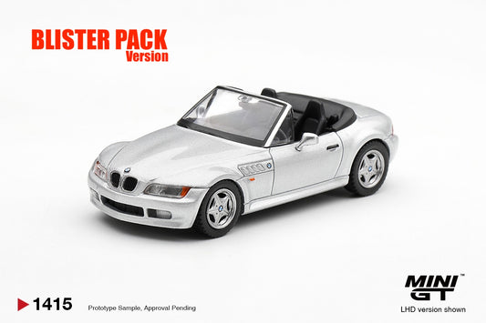 * PRE ORDER * MINI GT #1415 1/64 BMW Z3 Titanium Silver (LHD) * BLISTER PACK *