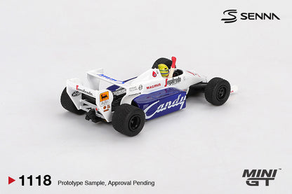 MINI GT #1118 1/64 Toleman TG184 #19 Ayrton Senna 1984 Monaco Grand Prix 2nd Place