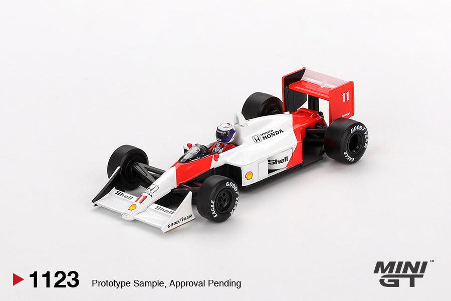 MINI GT #1123 1/64 McLaren MP4/4 #11 Alain Prost 1988 Japanese Grand Prix 2nd Place