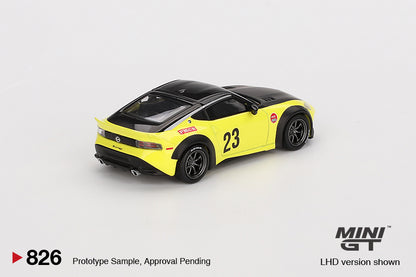 MINI GT #826 1/64 Nissan Z LB★NATION WORKS Ikazuchi Yellow (RHD)