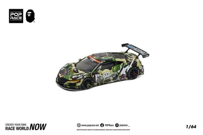POP RACE x BAPE 1/64 Honda NSX GT3 EVO22 KCGM BATHING APE