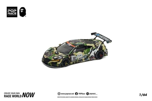 POP RACE x BAPE 1/64 Honda NSX GT3 EVO22 KCGM BATHING APE