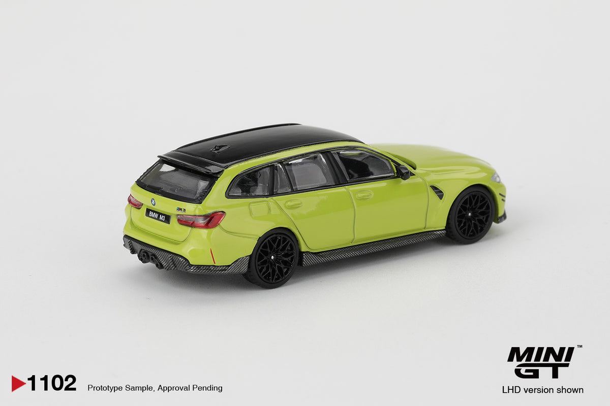 MINI GT #1102 1/64 BMW M3 M Performance Touring Sao Paulo Yellow (RHD)