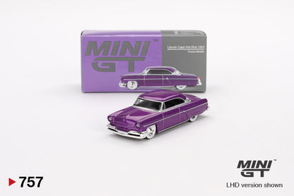 MINI GT #757 1/64 Lincoln Capri Hot Rod 1954 Purple Metallic (LHD)
