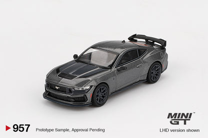 MINI GT #957 1/64 Ford Mustang Dark Horse 2024 Carbonized Gray (RHD)