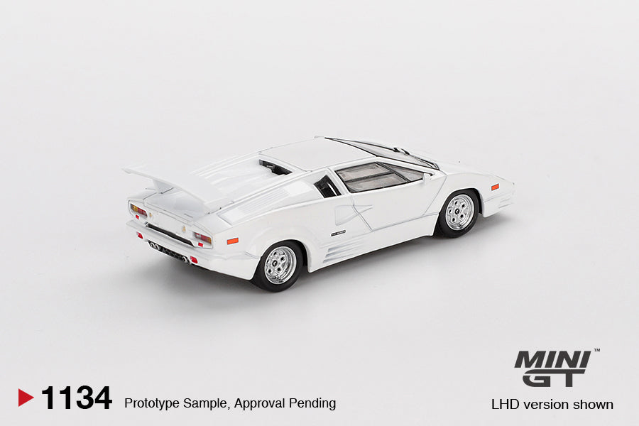 MINI GT #1134 1/64 Lamborghini Countach 25th Anniversary White (LHD)