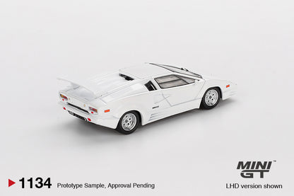 MINI GT #1134 1/64 Lamborghini Countach 25th Anniversary White (LHD)