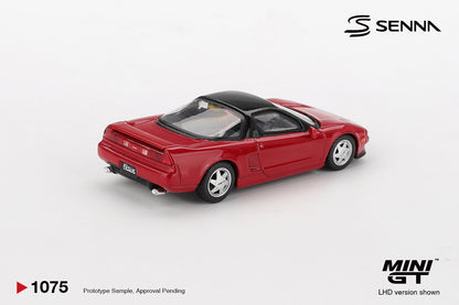 MINI GT #1075 1/64 Honda NS-X Prototype Midship Sports w/ figure 1989 Ayrton Senna (LHD)