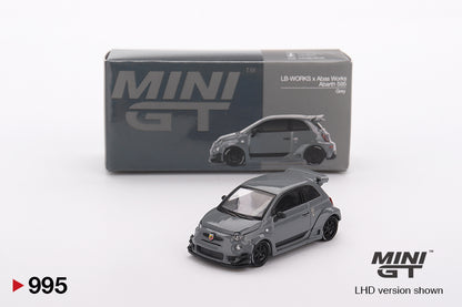 MINI GT #995 1/64 Abarth 595 LB-WORKS x Abas Works Grey (RHD)