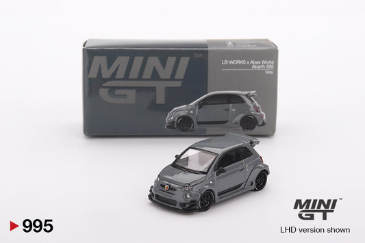 MINI GT #995 1/64 Abarth 595 LB-WORKS x Abas Works Grey (RHD)