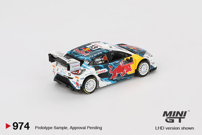 MINI GT #974 1/64 Ford Puma Rally1 #13 M-Sport Ford WRT 2024 Rally Monte Carlo (LHD)