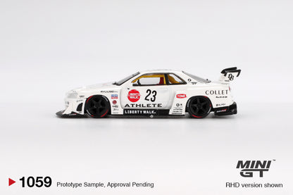 MINI GT #1059 1/64 Nissan LB-ER34 Super Silhouette ATHLETE/COLLET (RHD)