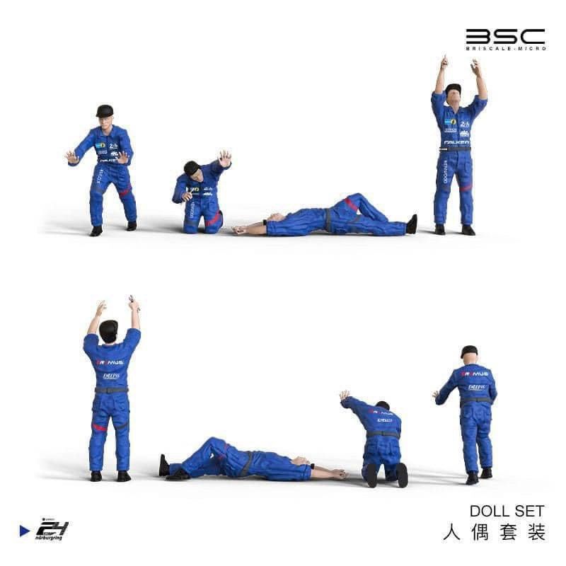 BSC X MOREART 1/64 SUBARU RACING TEAM MECHANICS DOLL SET