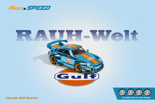 Fast Speed 1:64 Porsche RWB 993 GT - Chrome Gulf