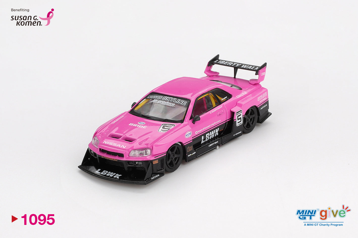 MINI GT #1095 1/64 Nissan LB-ER34 Super Silhouette SKYLINE MINI GT Give x Diecast Talk — For Susan G. Komen
