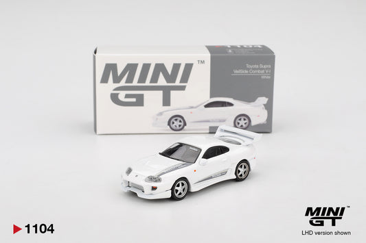 MINI GT #1104 1/64 Toyota Supra VeilSide Combat V-I White (RHD)