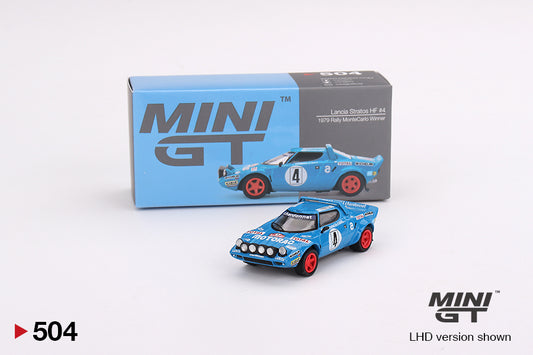 MINI GT #504 1/64 Lancia Stratos HF 1979 Rally Monte Carlo Winner #4