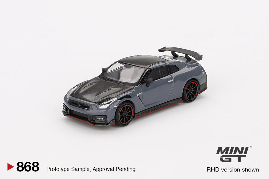 Mini GT #868 1/64 Nissan GT-R Nismo 2024 NISMO Stealth Gray (RHD)