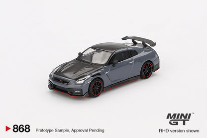Mini GT #868 1/64 Nissan GT-R Nismo 2024 NISMO Stealth Gray (RHD)
