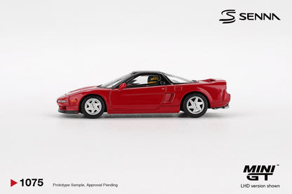 MINI GT #1075 1/64 Honda NS-X Prototype Midship Sports w/ figure 1989 Ayrton Senna (LHD)