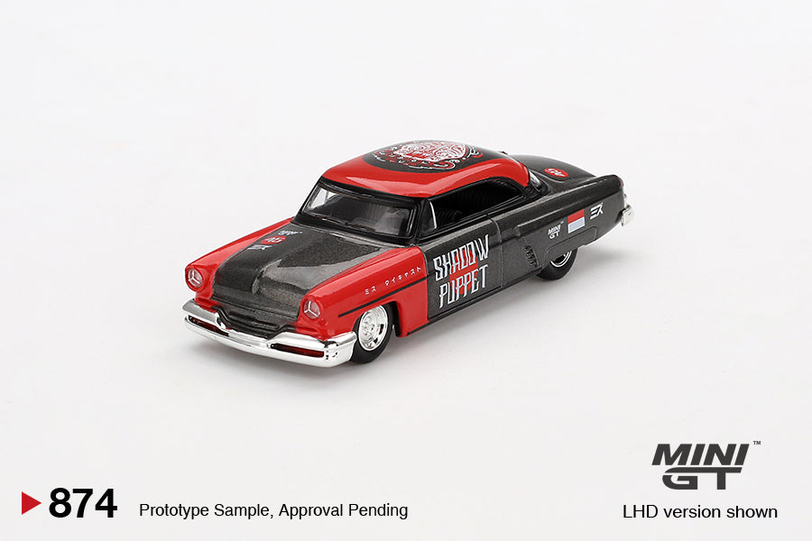 MINI GT #874 1/64 Lincoln Capri Hot Rod 1954 "Shadow Puppet" MINI GT x MIZU Diecast 2024