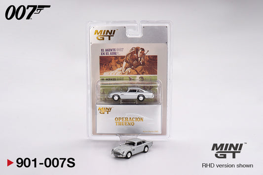 MINI GT #901 1/64 Aston Martin DB5 “Thunderball” ** SPANISH CARD **