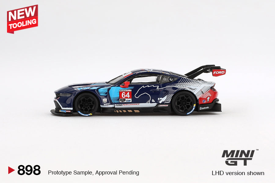 MINI GT #898 1/64 Ford Mustang GT3 #64 Ford Multimatic Motorsports 2024 IMSA Daytona 24 Hrs (LHD)