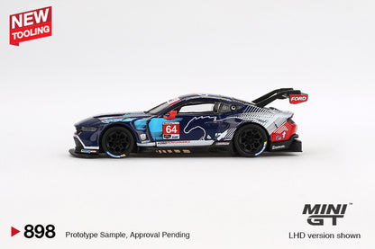 MINI GT #898 1/64 Ford Mustang GT3 #64 Ford Multimatic Motorsports 2024 IMSA Daytona 24 Hrs (LHD)