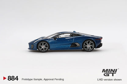 MINI GT #884 1/64 Jaguar C-X75 Blue (LHD)