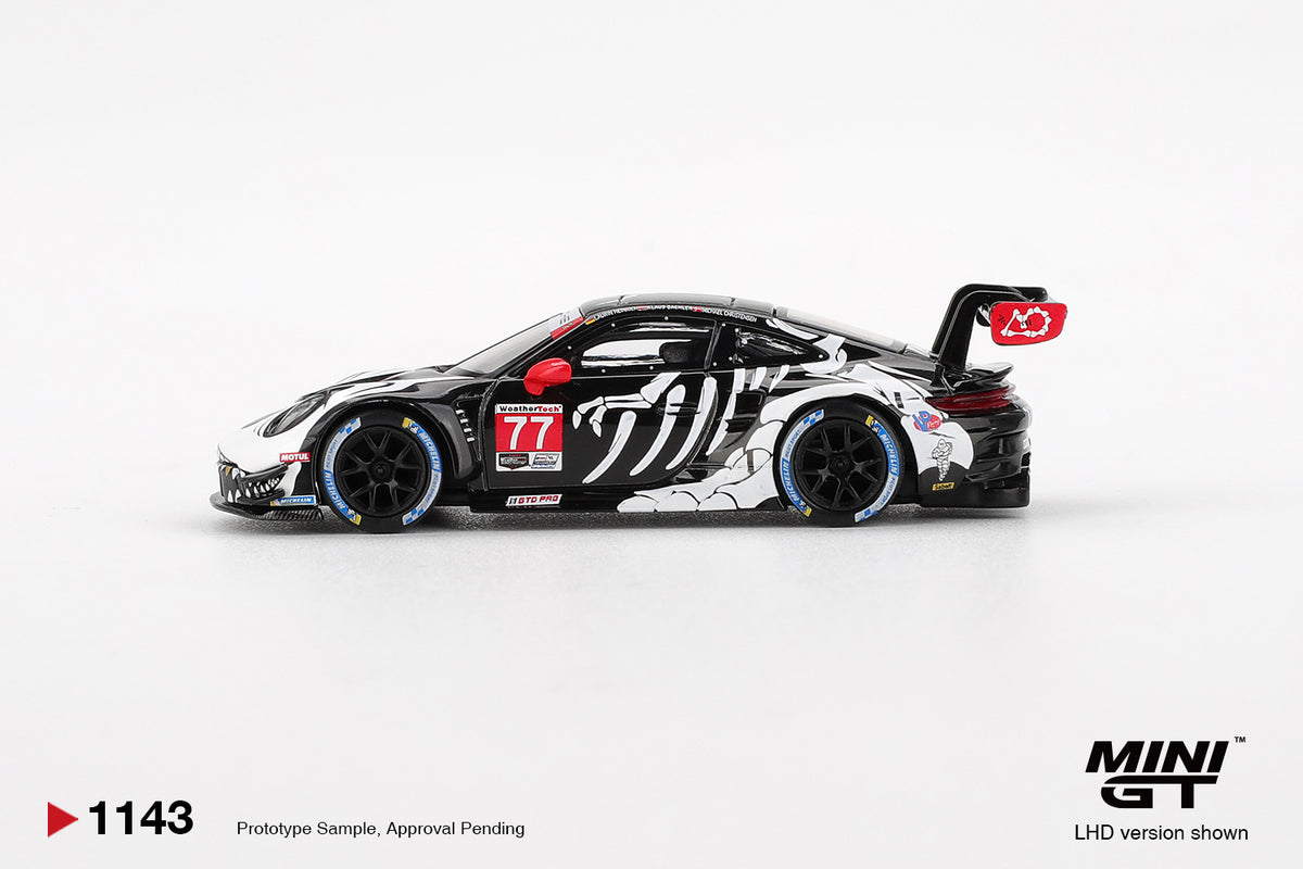 MINI GT #1143 1/64 Porsche 911 GT3 R #77 AO Racing 2025 IMSA Petit Le Mans