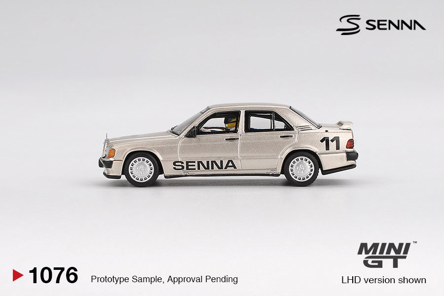 MINI GT #1076 1/64 Mercedes-Benz 190 E 2.3-16 #11 Ayrton Senna 1984 Nürburgring Race of Champions w/ Figure * BLISTER PACK *