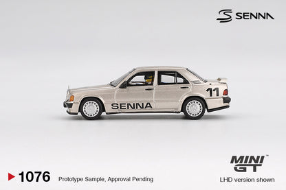 MINI GT #1076 1/64 Mercedes-Benz 190 E 2.3-16 #11 Ayrton Senna 1984 Nürburgring Race of Champions w/ Figure * BLISTER PACK *