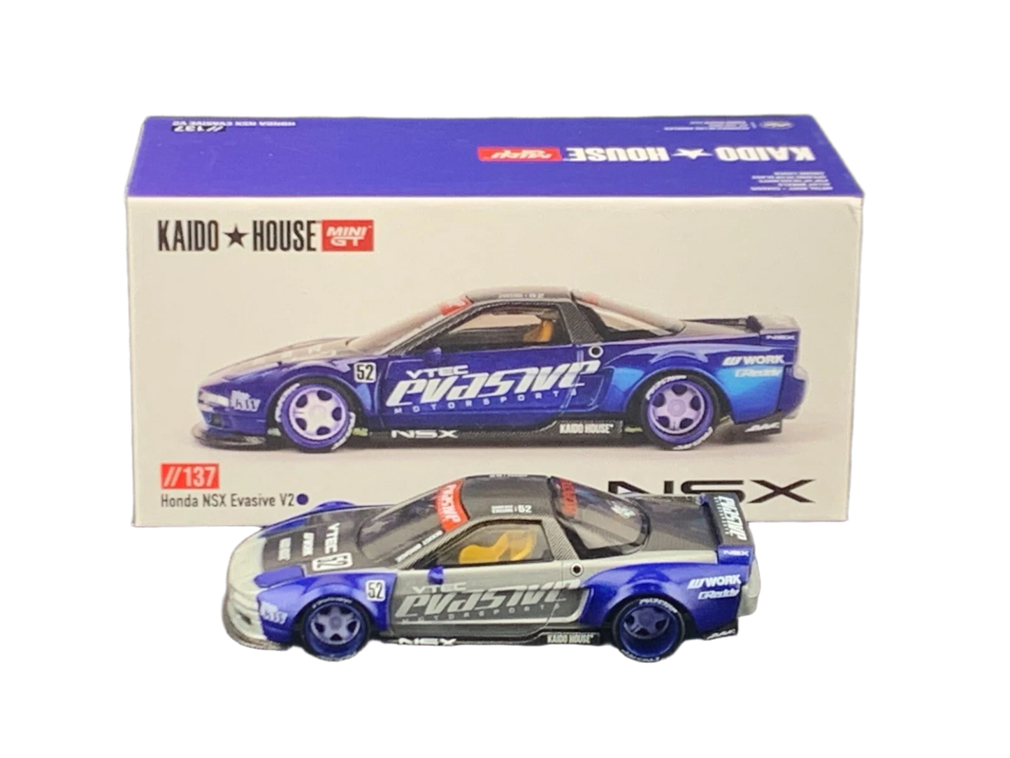 [ Kaido House x MINI GT ] 1/64 Honda NSX Evasive V2 Blue KHMG137 *CHASE*