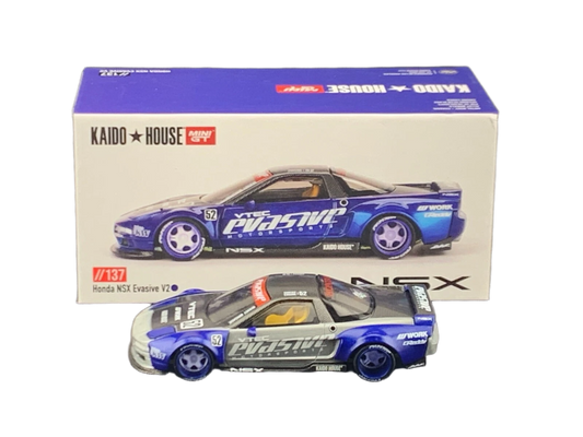[ Kaido House x MINI GT ] 1/64 Honda NSX Evasive V2 Blue KHMG137 *CHASE*