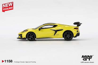 MINI GT #1158 1/64 Chevrolet Corvette ZR1 Accelerate Yellow (LHD)