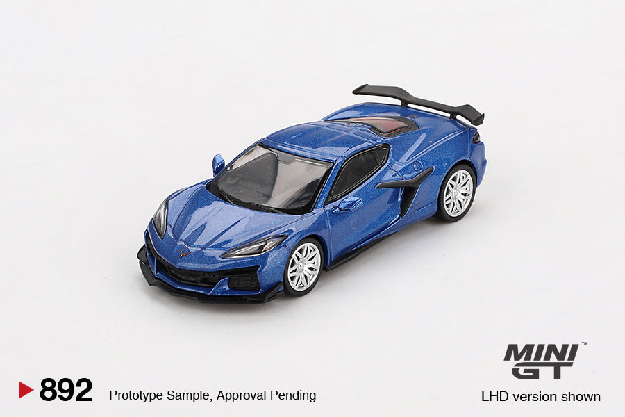 MINI GT #892 1/64 Chevrolet Corvette Z06 2023 Elkhart Lake Blue Metallic (RHD)