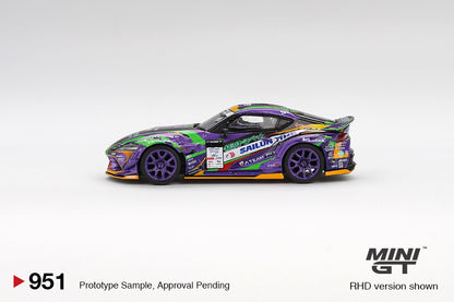 MINI GT #951 1/64 Toyota GR Supra KUHL 2021 D1GP EVANGELION RACING * JAPAN EXCLUSIVE *