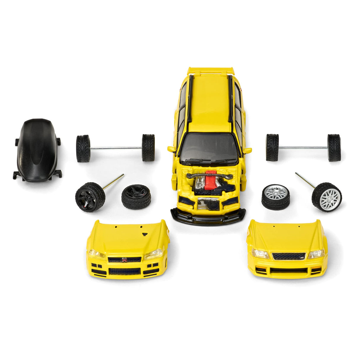 Hot Wheels Elite 64 Mod Shop Nissan Stagea Yellow