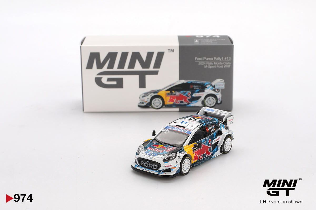 MINI GT #974 1/64 Ford Puma Rally1 #13 M-Sport Ford WRT 2024 Rally Monte Carlo (LHD)