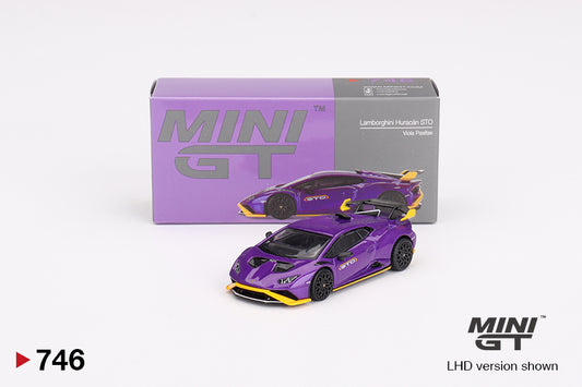 MINI GT #746 1/64 Lamborghini Huracán STO Viola Pasifae (RHD)