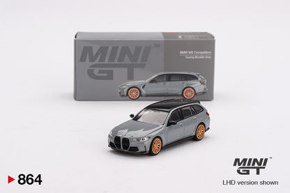 MINI GT #864 1/64 BMW M3 Competition Touring Brooklyn Grey (RHD)