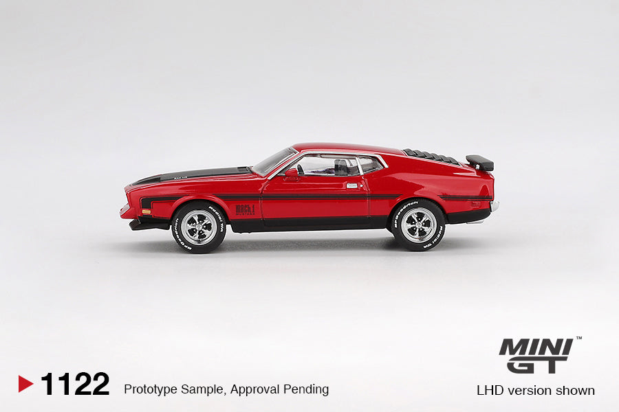 MINI GT #1122 1/64 Ford Mustang Mach1 1971 Race Red (LHD)