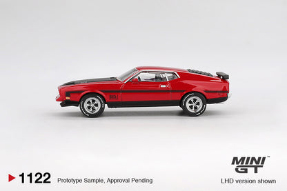 MINI GT #1122 1/64 Ford Mustang Mach1 1971 Race Red (LHD)