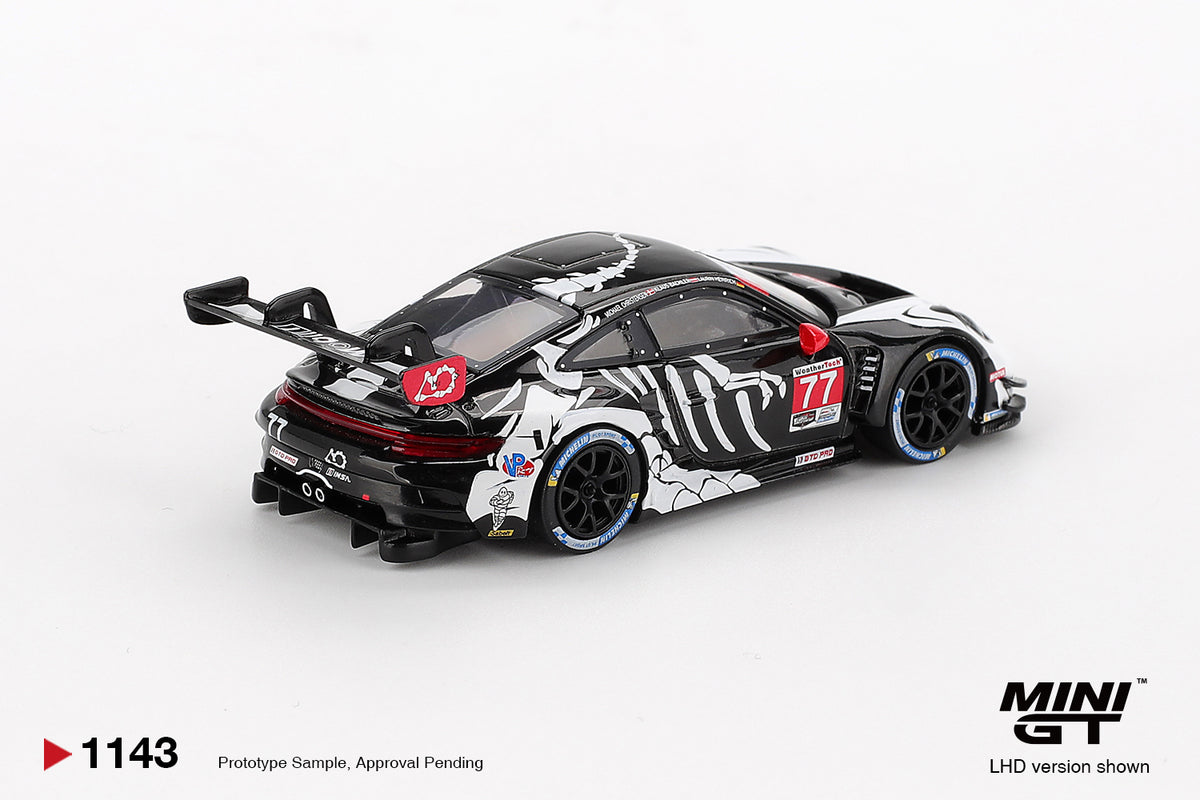 MINI GT #1143 1/64 Porsche 911 GT3 R #77 AO Racing 2025 IMSA Petit Le Mans