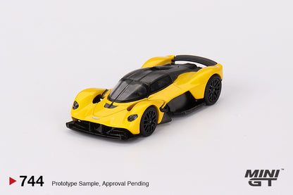 MINI GT #744 1/64 Aston Martin Valkyrie Sunburst Yellow (LHD)