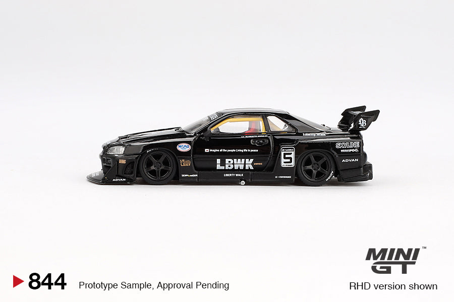 MINI GT #844 1/64 Nissan LB-ER34 Super Silhouette SKYLINE Black (RHD)
