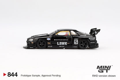 MINI GT #844 1/64 Nissan LB-ER34 Super Silhouette SKYLINE Black (RHD)