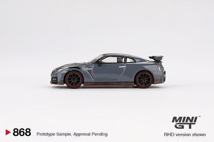 Mini GT #868 1/64 Nissan GT-R Nismo 2024 NISMO Stealth Gray (RHD)